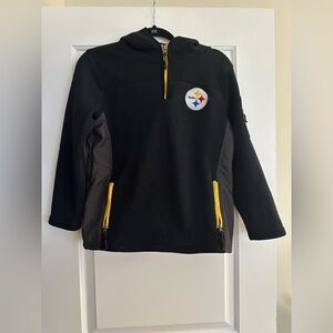 Kids Black and Yellow Steelers Quarter Zip.